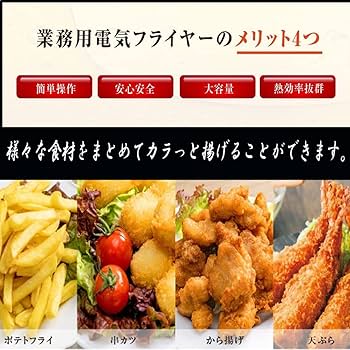 Amazon.co.jp: 電気フライヤー 4L 業務用 家庭用 一槽式 卓上